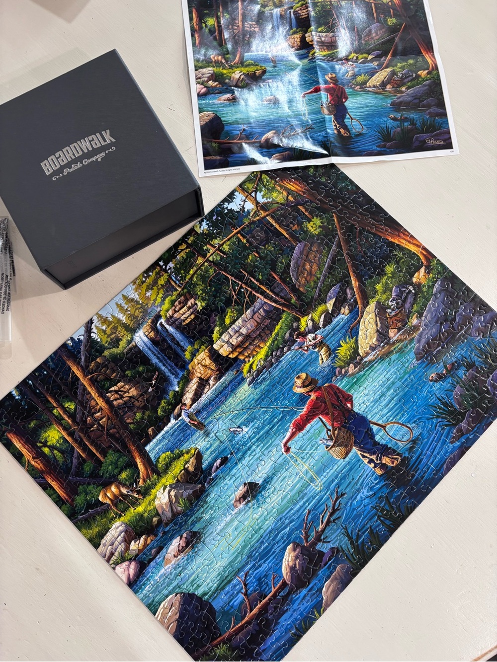 Scenic River Fly-Fishing Puzzle Artwork